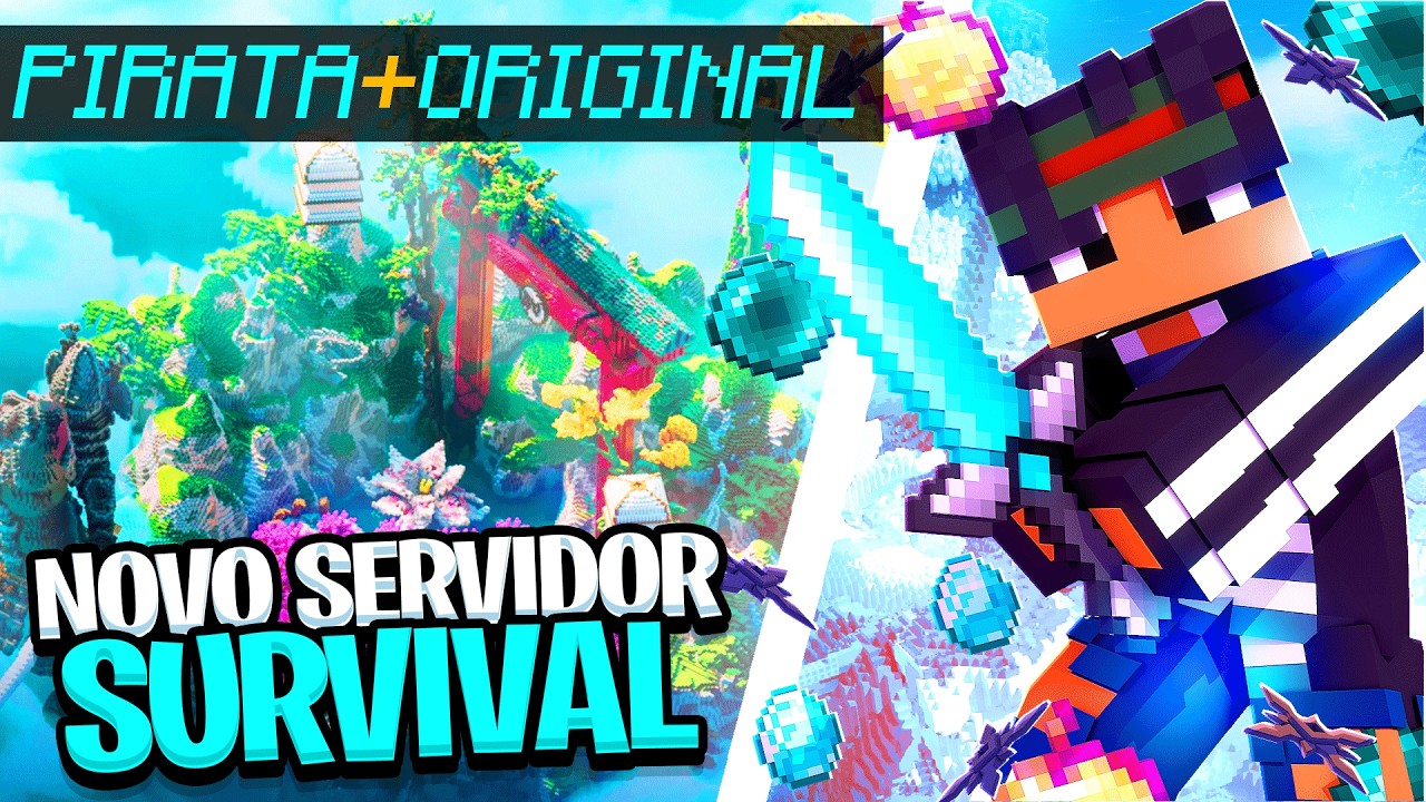 MELHOR SERVIDOR de SURVIVAL BRASILEIRO de 2026 para MINECRAFT 1.21.11 com +200 on, ECONOMIA e MCMMO