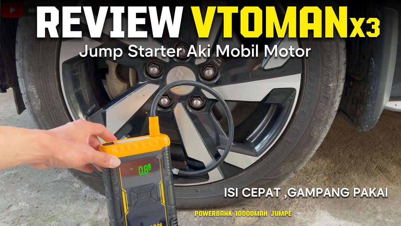 Vtoman X3 Pro Power Bank Jumper Aki Mobil #review
