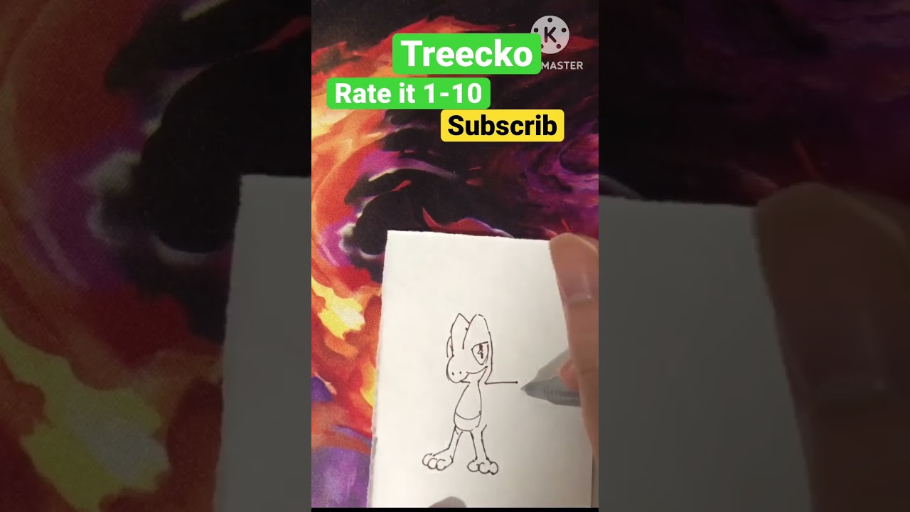 How to draw Treecko pokemon 
