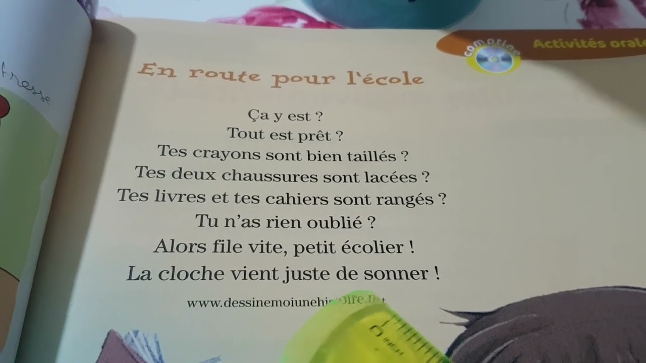 Poème. En route pour l'école .CP
