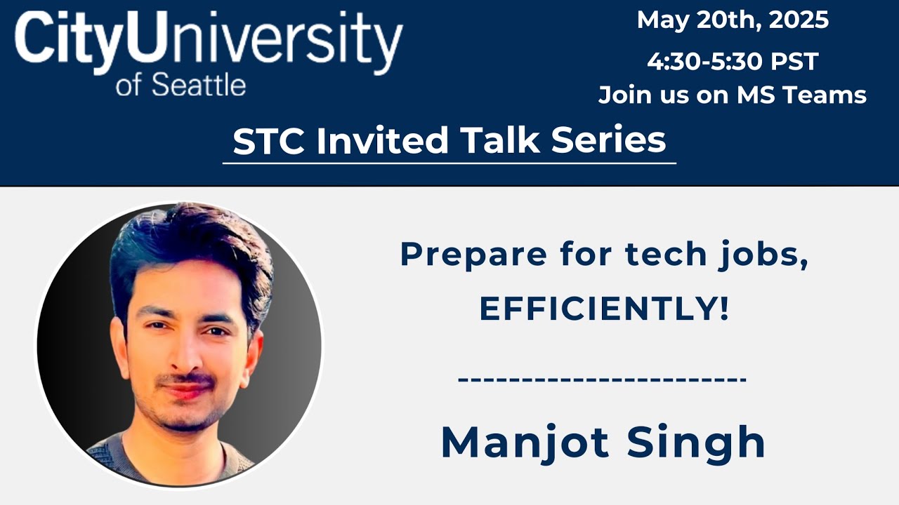 Prepare for tech jobs, EFFICIENTLY! - Manjot Singh