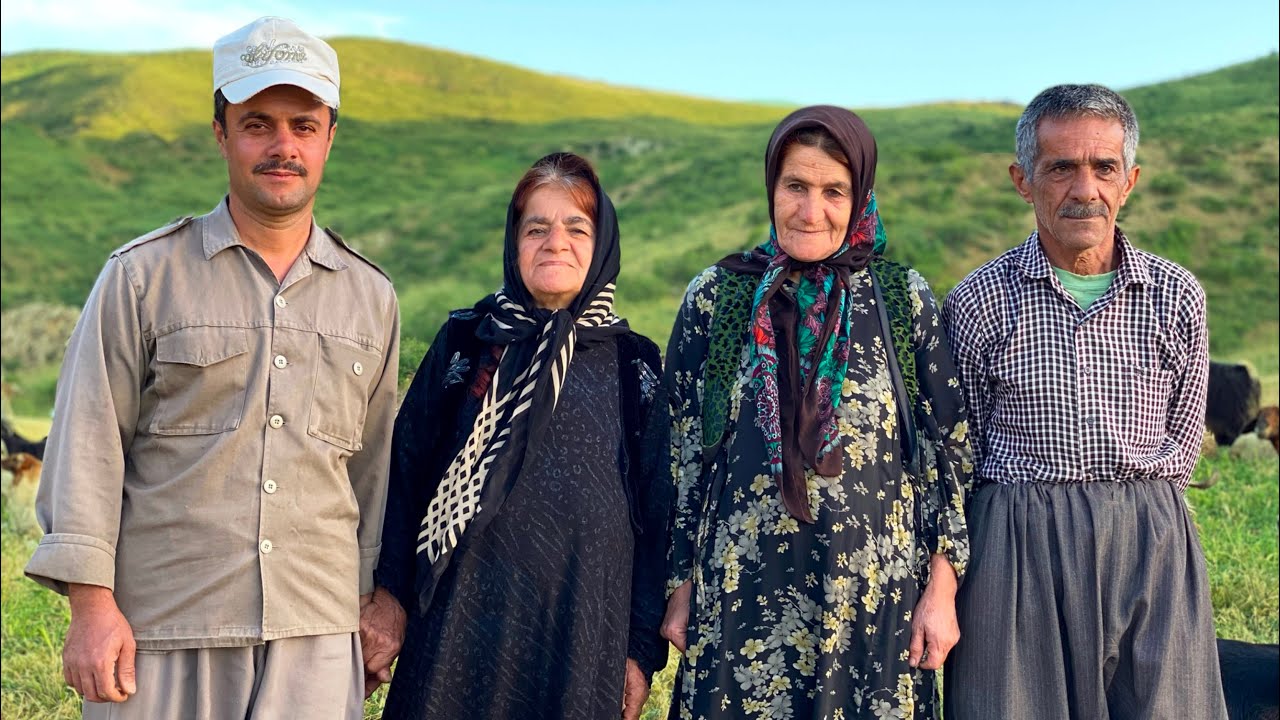 Kurdish nomadic family : A full day of nomadic life next to Dade Kobara