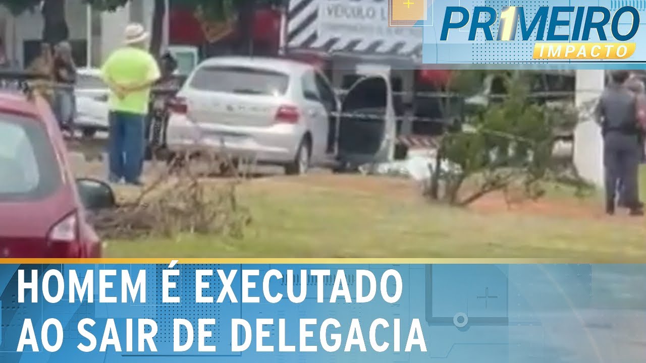 Homem vai identificar suspeitos e é morto na frente de delegacia | Primeiro Impacto (17/11/23)