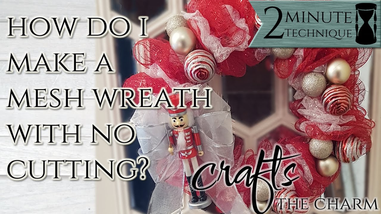 How do I make a wreath out of mesh with no cutting? Two-minute Technique!