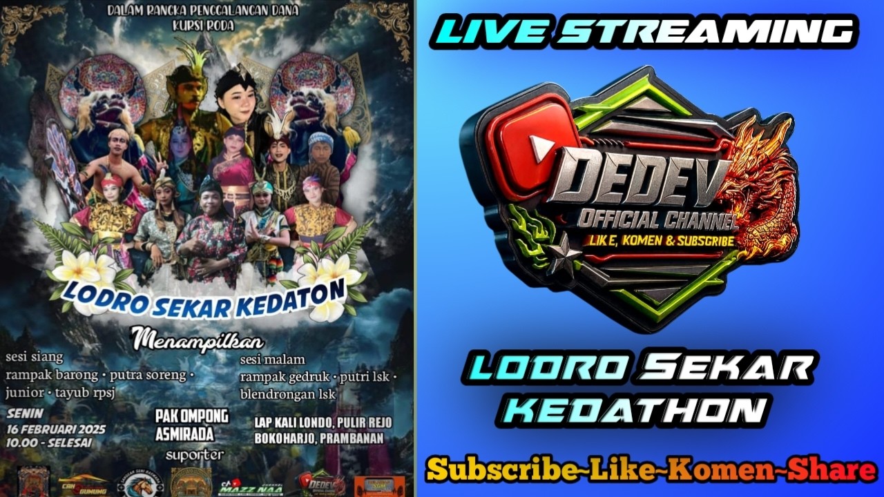 #LIVE🔴 JATILAN LODRO SEKAR KEDATON_LAPANGAN KALI LONDO PULIR REJO BOKOHARJO PRAMBANAN SLEMQN YK
