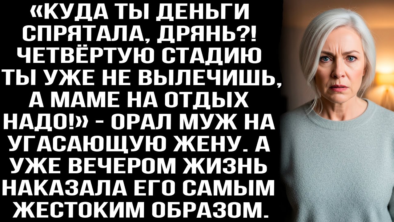 «Куда деньги спрятала, дрянь?! 4-ю стадию не вылечишь, маме на отдых надо!» — орал муж больной жене.