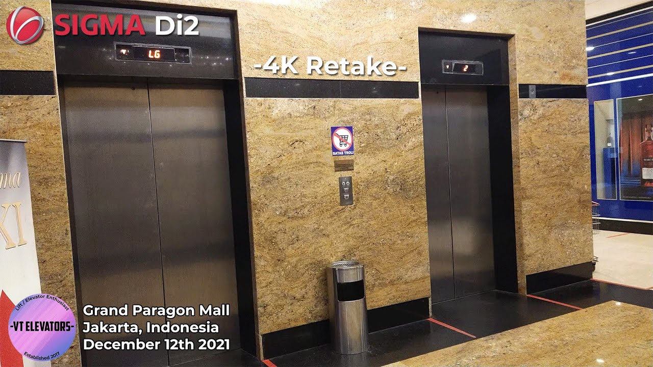 [4K] SIGMA Di2 Passenger Lifts - Grand Paragon Mall, Jakarta