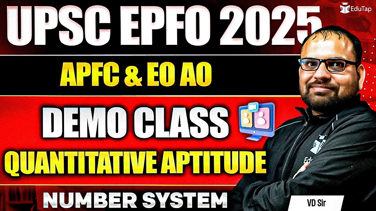 UPSC EPFO 2025 Course Demo Classes | UPSC EPFO Online Coaching | UPSC EPFO Quantitative Aptitude