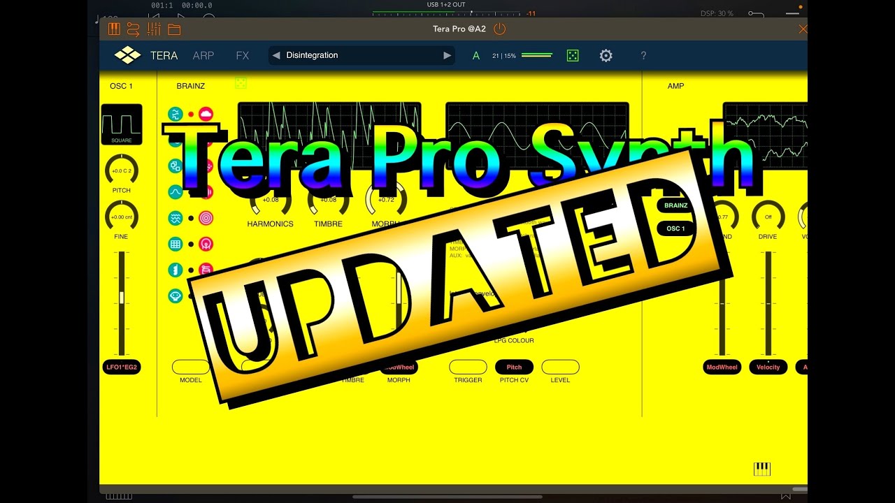 Tera Pro Modular Poly Synth - UPDATED - Customize Your Interface - Demo for the iPad