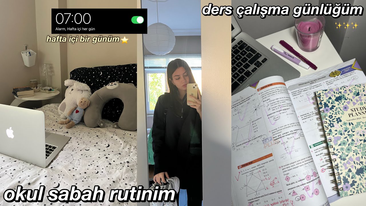 sabah rutinim + okul sonrası ders çalışma rutinim ☀️