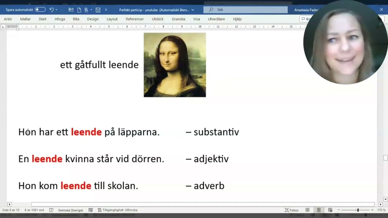 Presens particip i svenskan SVA grund