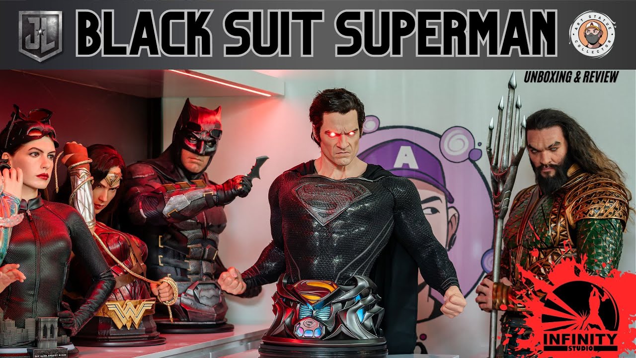 Black Suit Superman Life Size Bust [Unboxing & Review] | Infinity Studio