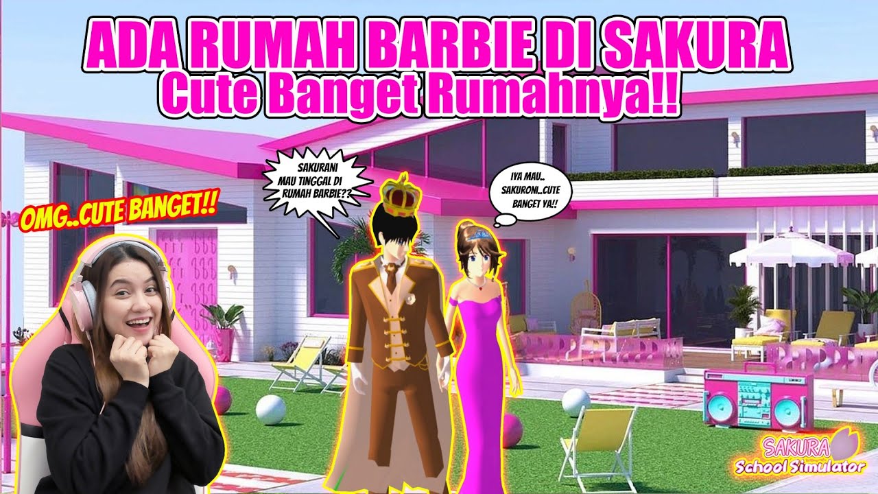 RUMAH BARBIE PINK CUTE BANGET!! JADI PENGEN RUMAH KAYAK GINI!! SAKURA SCHOOL SIMULATOR - PART 341