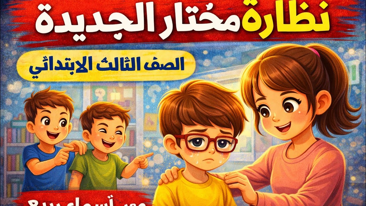 نظارة مختار الجديدة | الصف الثالث الابتدائي | درس عن التنمر والصداقة ❤️👓مس أسماء ربيع 