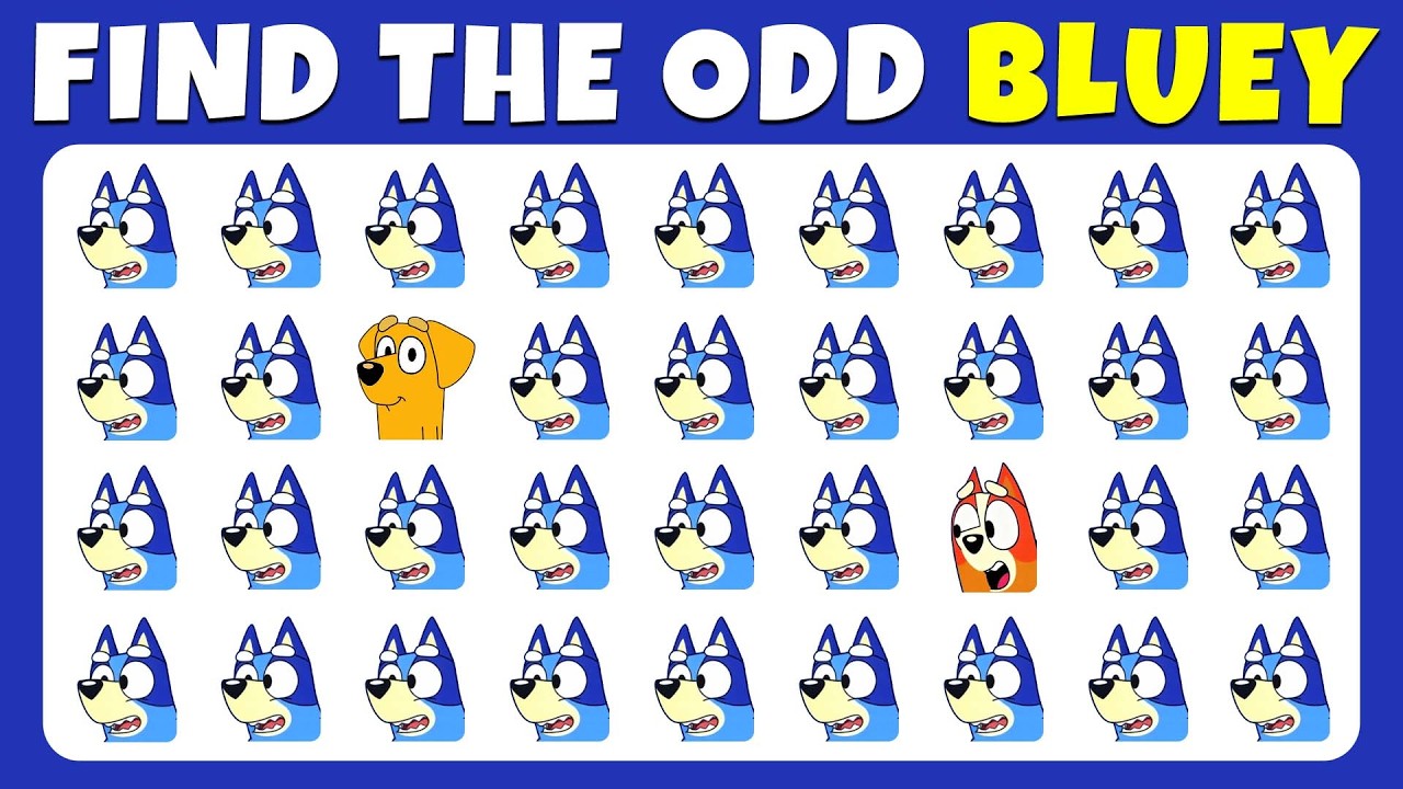 Find the Different Emoji | BLUEY Edition 💙🐶 | Who's Different? BLUEY Emoji