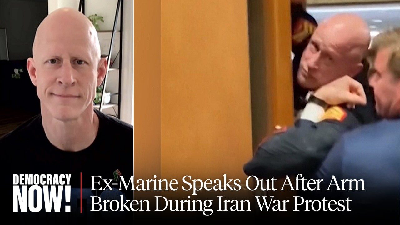 Ex-Marine, Senate Candidate Speaks Out After Arrest, Arm Broken During Iran War Protest in Senate