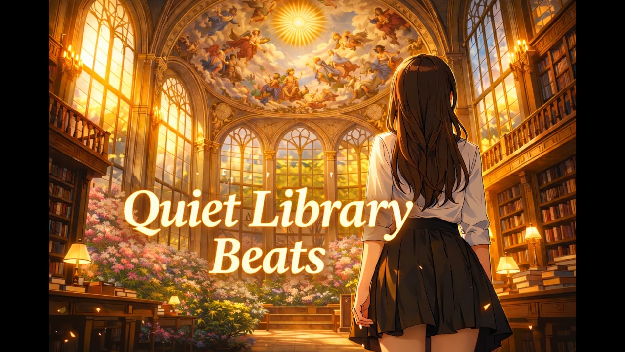 Golden Hour in the Library 📚 LoFi Beats to Study To