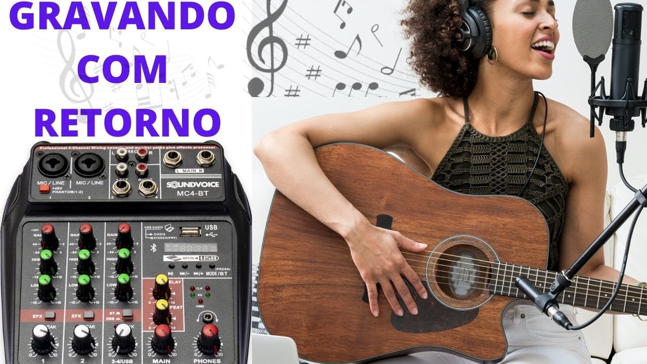 COMO MONITORAR O &Aacute;UDIO NA MeSA De SOM | GRAVAR E OUVIR AO MSSMO TEMPO