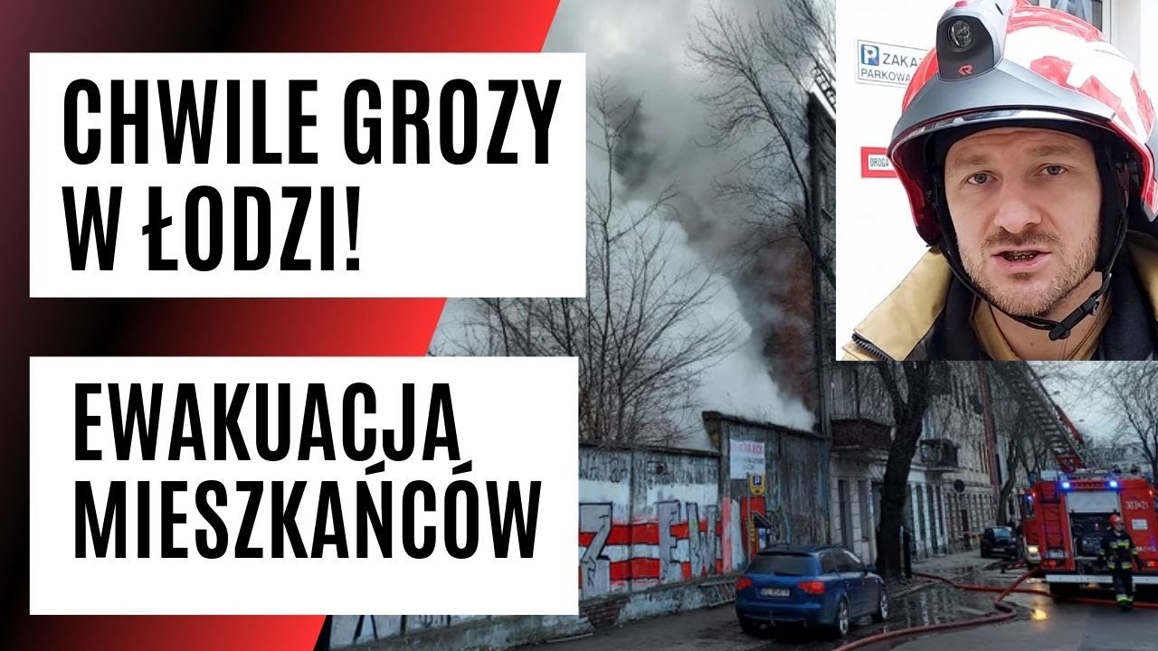 PILNE! Ogromny pożar w centrum Łodzi. Czarne KŁĘBY DYMU nad miastem | FAKT.PL
