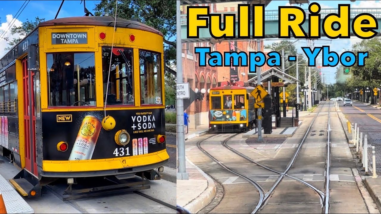 TECO Streetcar Full Ride: Downtown Tampa to Ybor City!