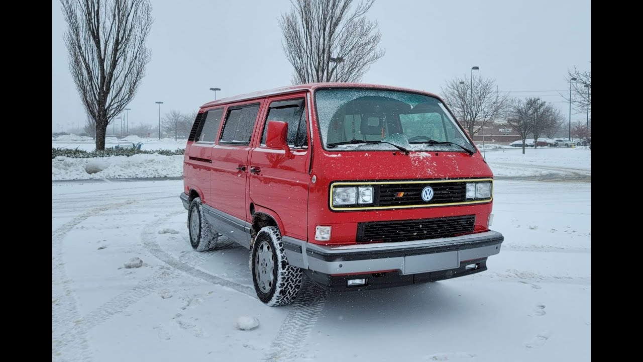 VW Vanagon Carat Driving in snow