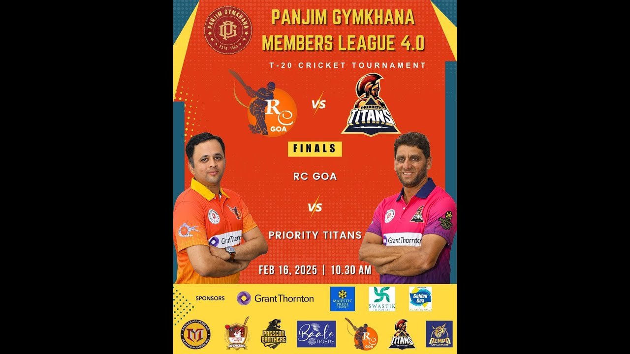 LIVE | FINALS | PGML 4.0 PANJIM GYMKHANA MEMBERS LEAGUE 2025