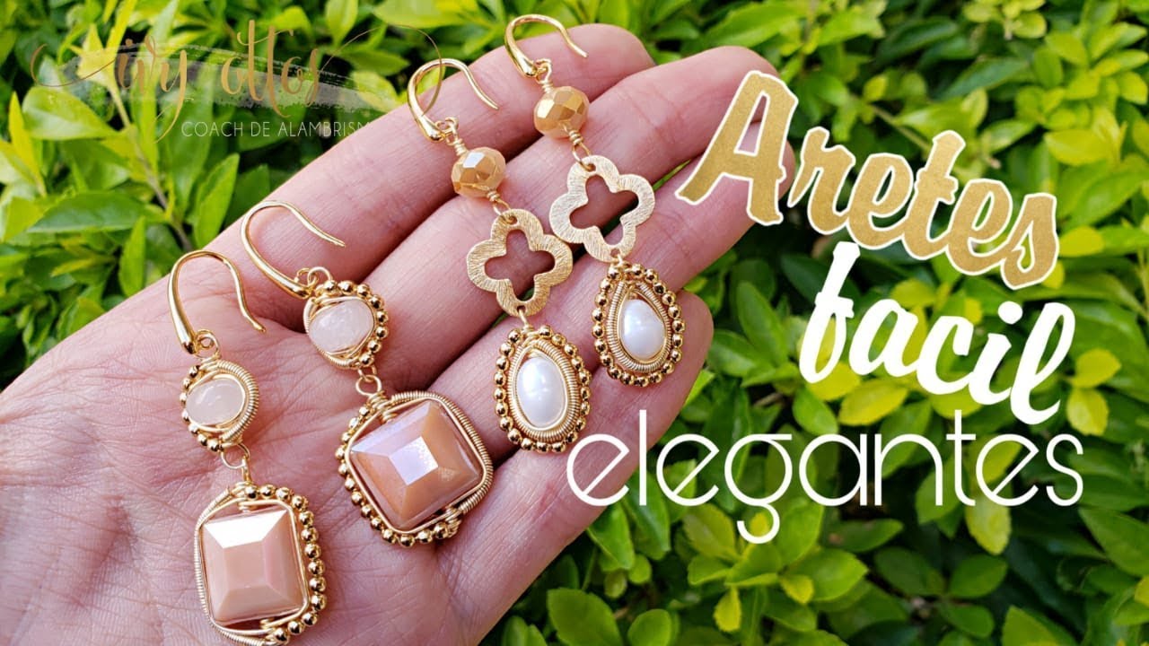 Aretes faciles y elegantes - Ivy Ottos bisuteria y alambrismo