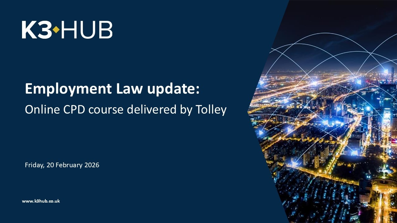 Employment Law update: Online CPD course delivered by Tolley