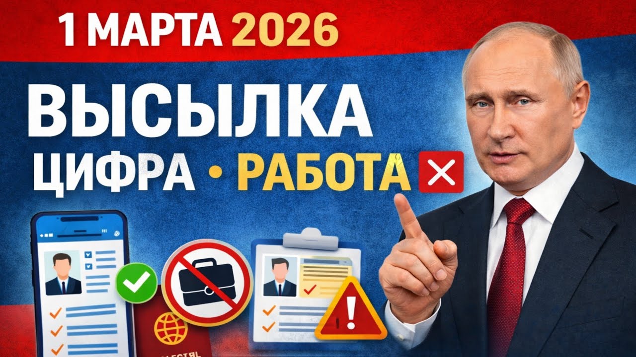 НОВЫЕ ЗАКОНЫ С 1 МАРТА 2026: РЕЖИМ ВЫСЫЛКИ, ЦИФРОВОЙ ПРОФИЛЬ И ЗАПРЕТЫ НА РАБОТУ. ЧТО ДЕЛАТЬ