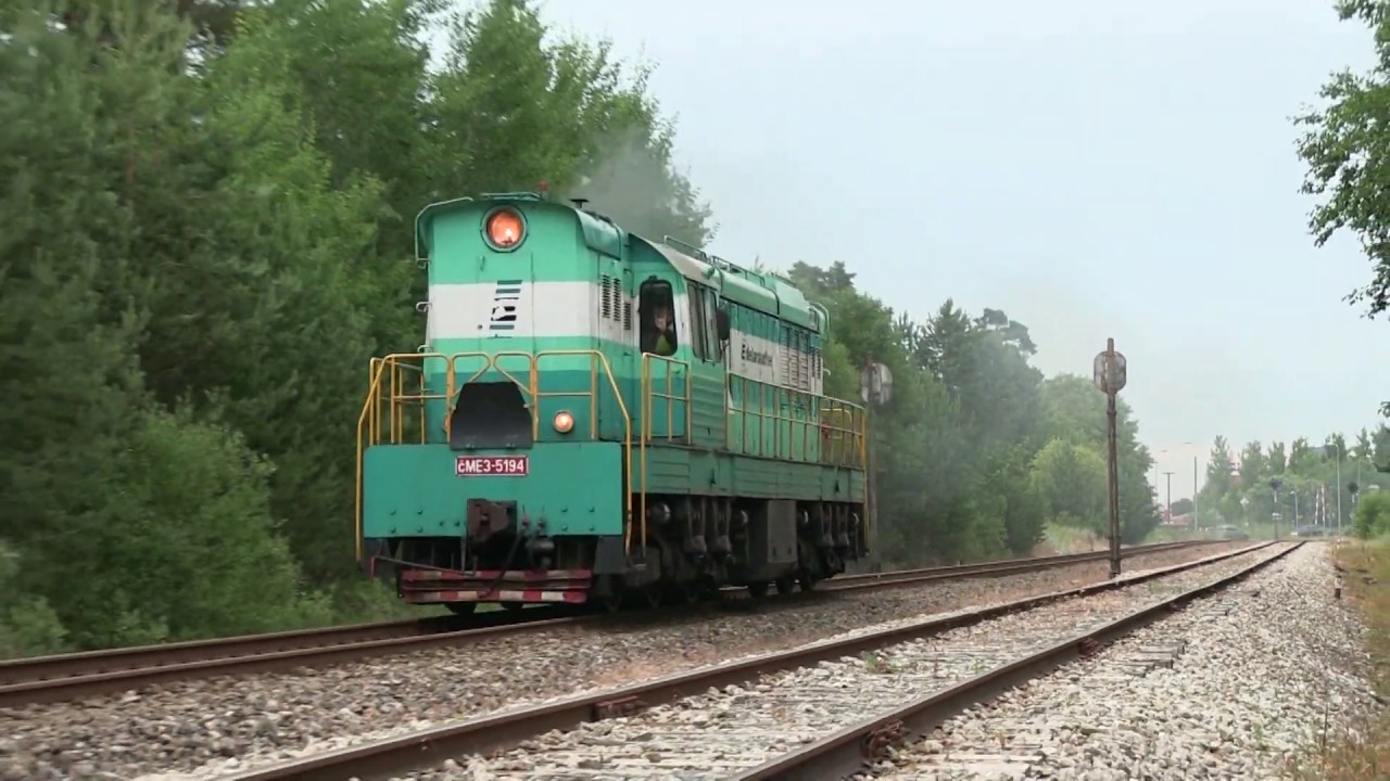 Тепловоз ЧМЭ3-5194 на перегоне Таллин-Вяйке - Лийва / CME3-5194 between Tallinn-Väike and Liiva