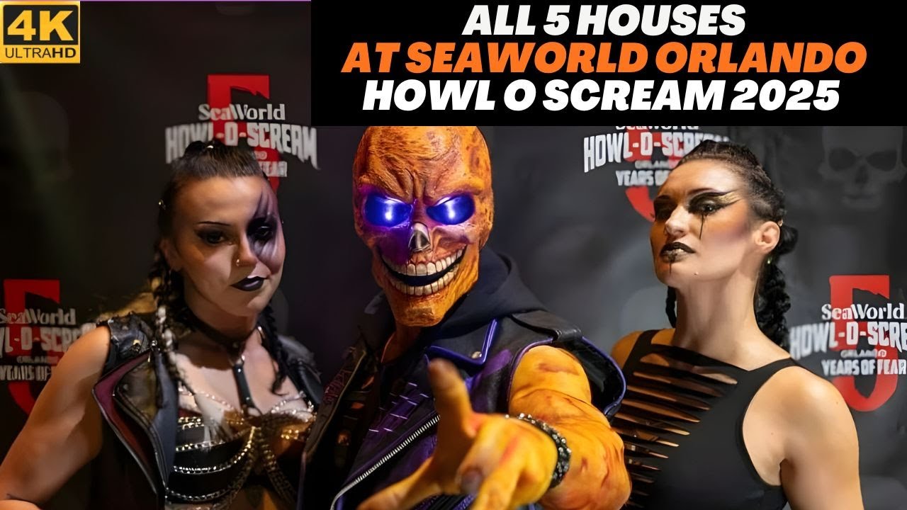 ВСЕ 5 ДОМОВ В SEAWORLD ORLANDO HOWL O SCREAM 2025 | ПОЛНЫЙ ТУР