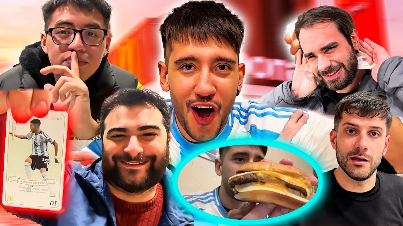 PRUEBO LA NUEVA HAMBURGUESA DE MC DONALDS Y ABRIMOS PAQUETES EN BUSCA DE MESSI