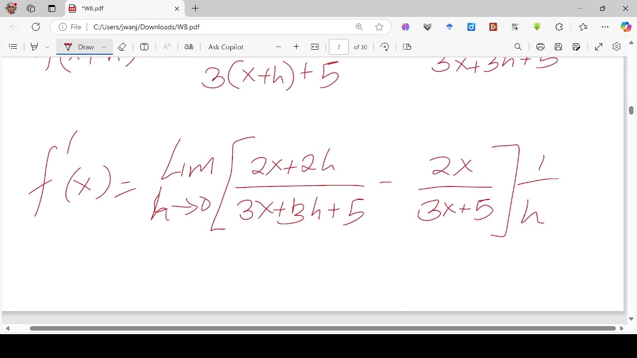 Differentiation by First Principles