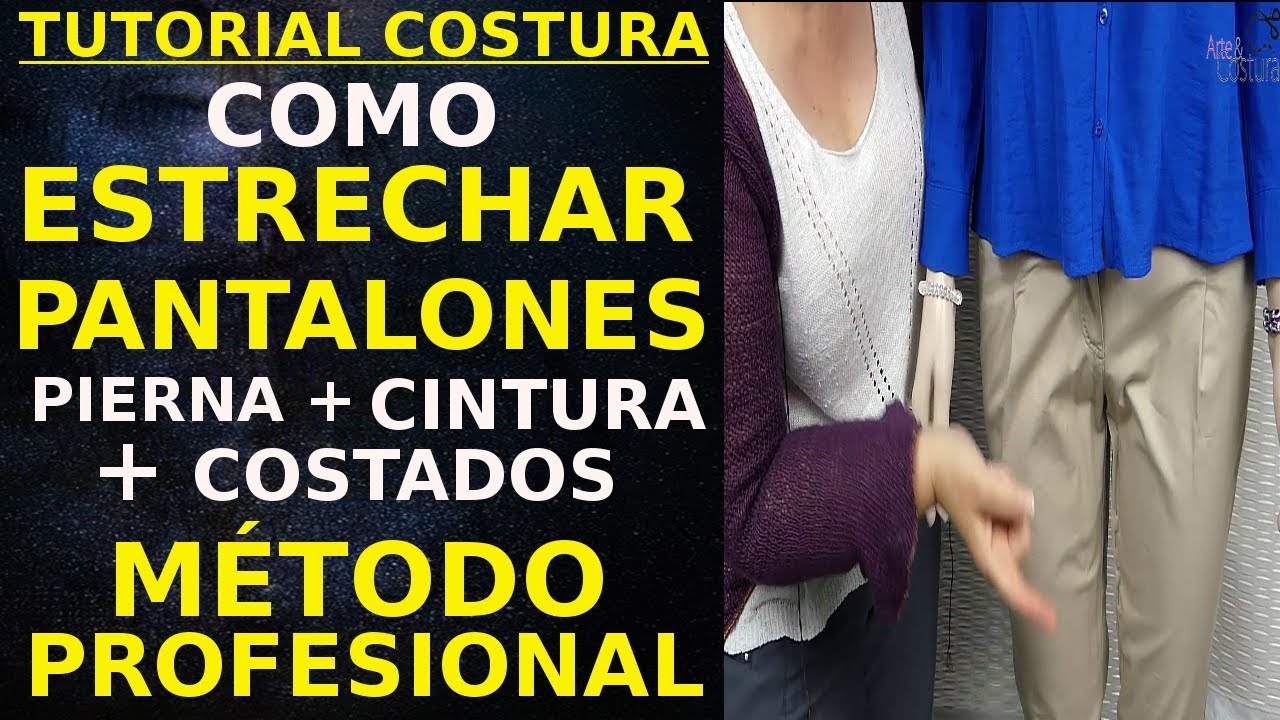 Como ESTRECHAR PIERNA CINTURA y COSTADOS de un PANTALON👖👌