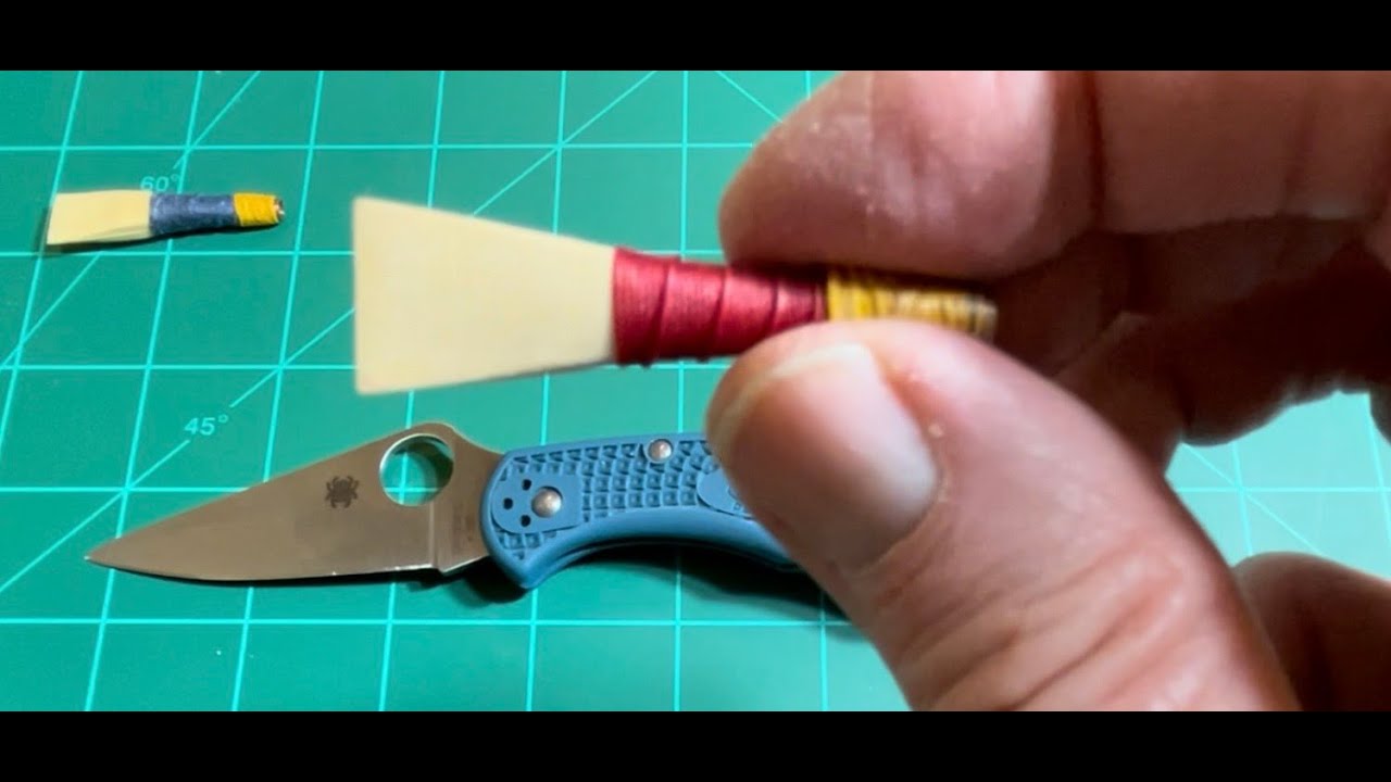 Bagpipe Reed Scraping Tutorial (Featuring the Spyderco Delica)