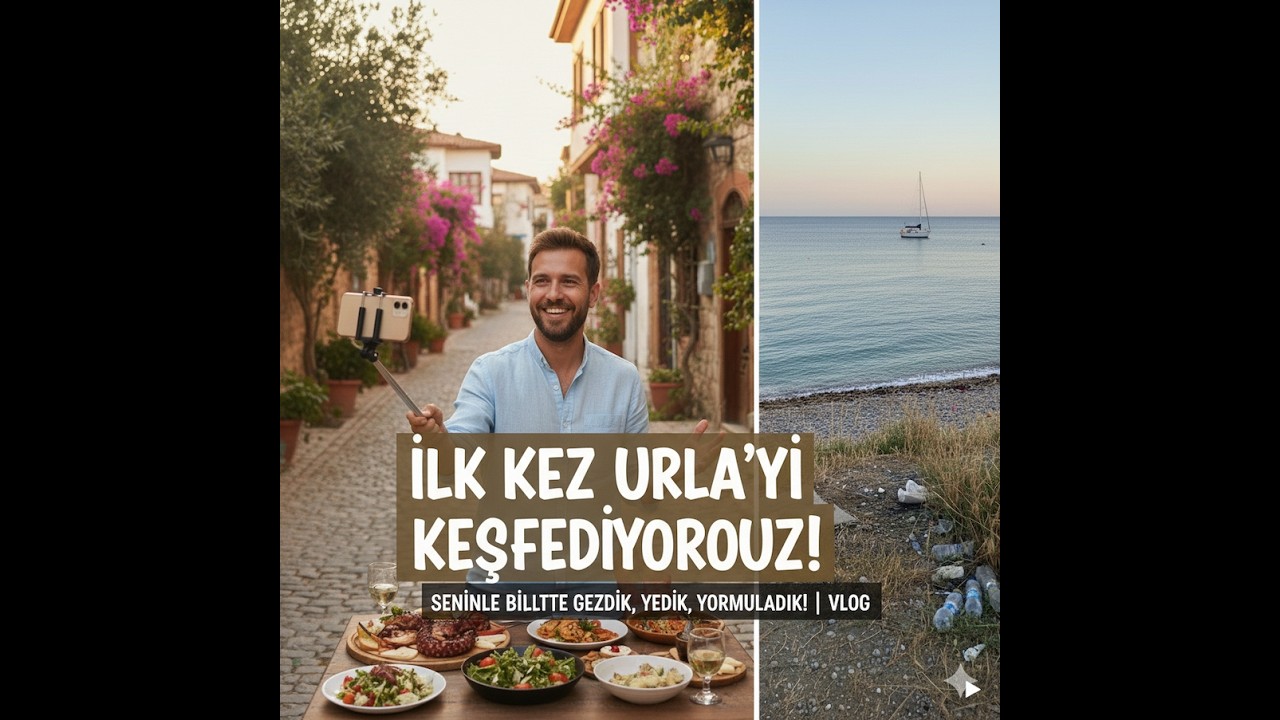 İzmir Urlaya İlk Defa Gittim &Ccedil;ok Beğendim. Gelin Beraber Gezelim. Urla Vlog Antep Lahmacununu.