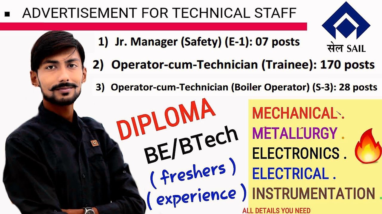 SAIL recruitment 2018 | OPERATOR CUM TECHNICIAN , JR. MANAGER | 210 POST