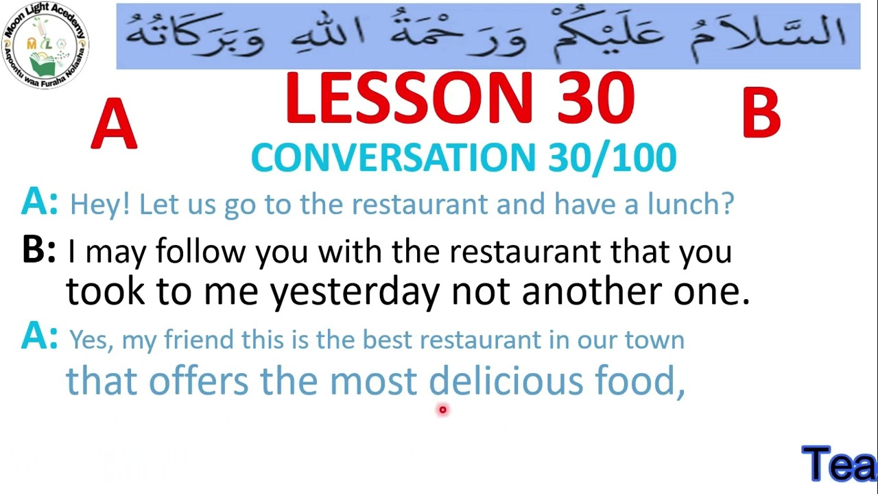 barashada luuqada Englishka conversation 30/100 ( wadasheekeysiga 30aad)