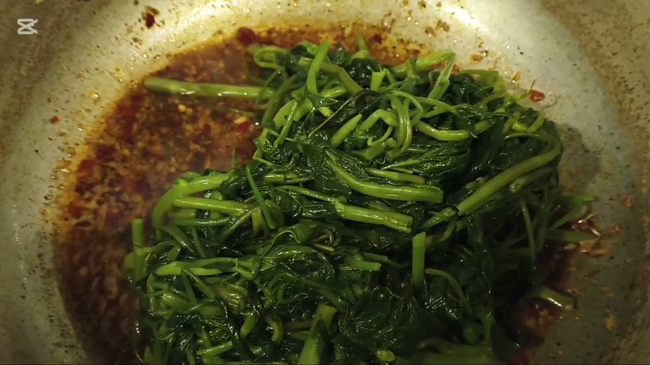 KANGKONG WITH SESAME SEED CHINESE STYLE 