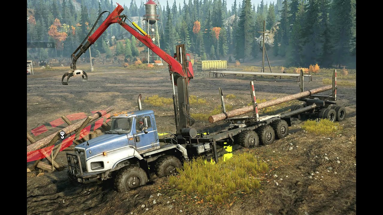 International Paystar 5600TS  I  Logging Long Logs to the Sawmill I  Snowrunner