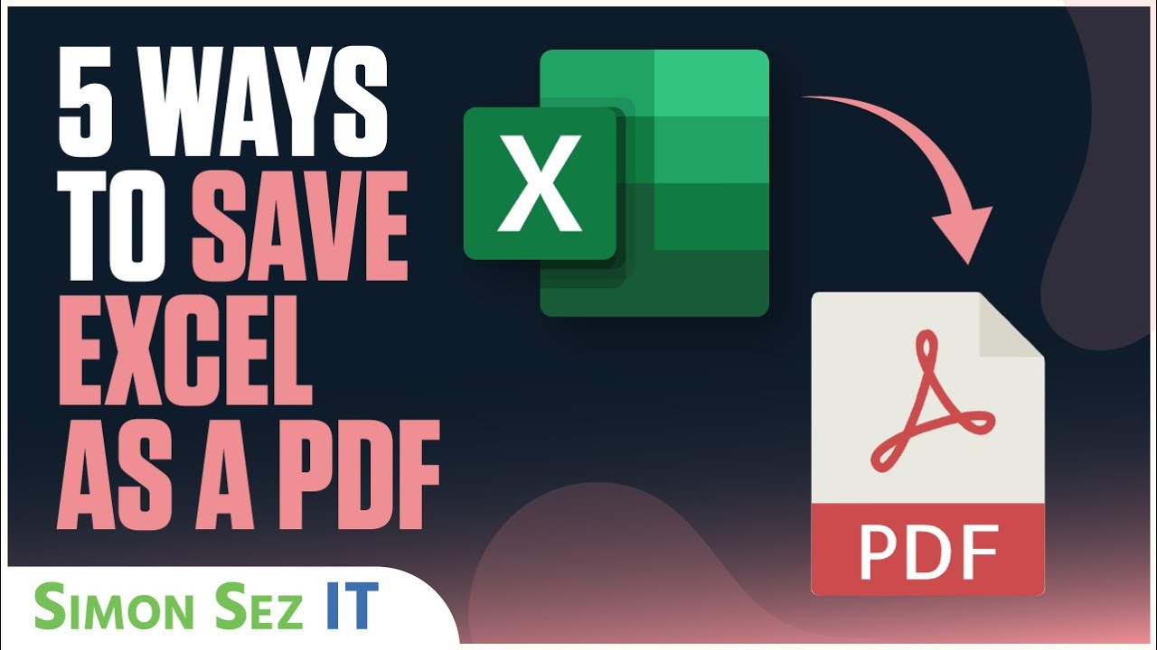5 способов сохранить Excel в формате PDF