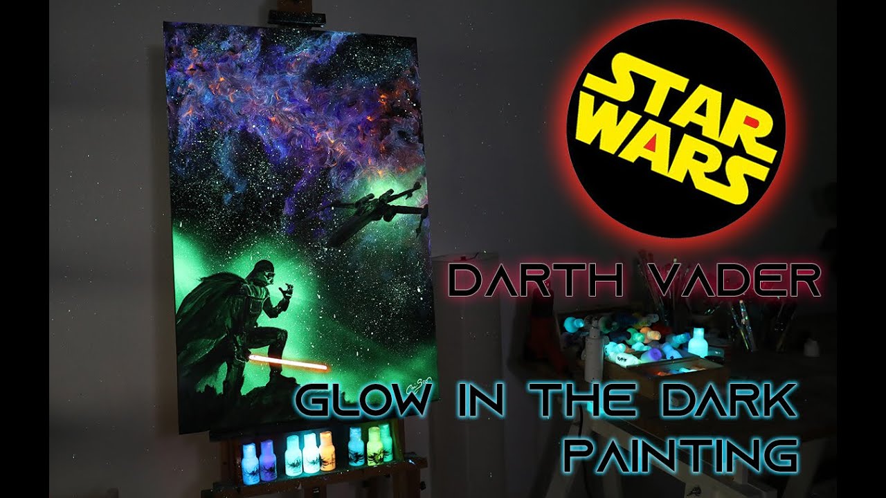 Star Wars - Glow in the Dark Painting Timelapse