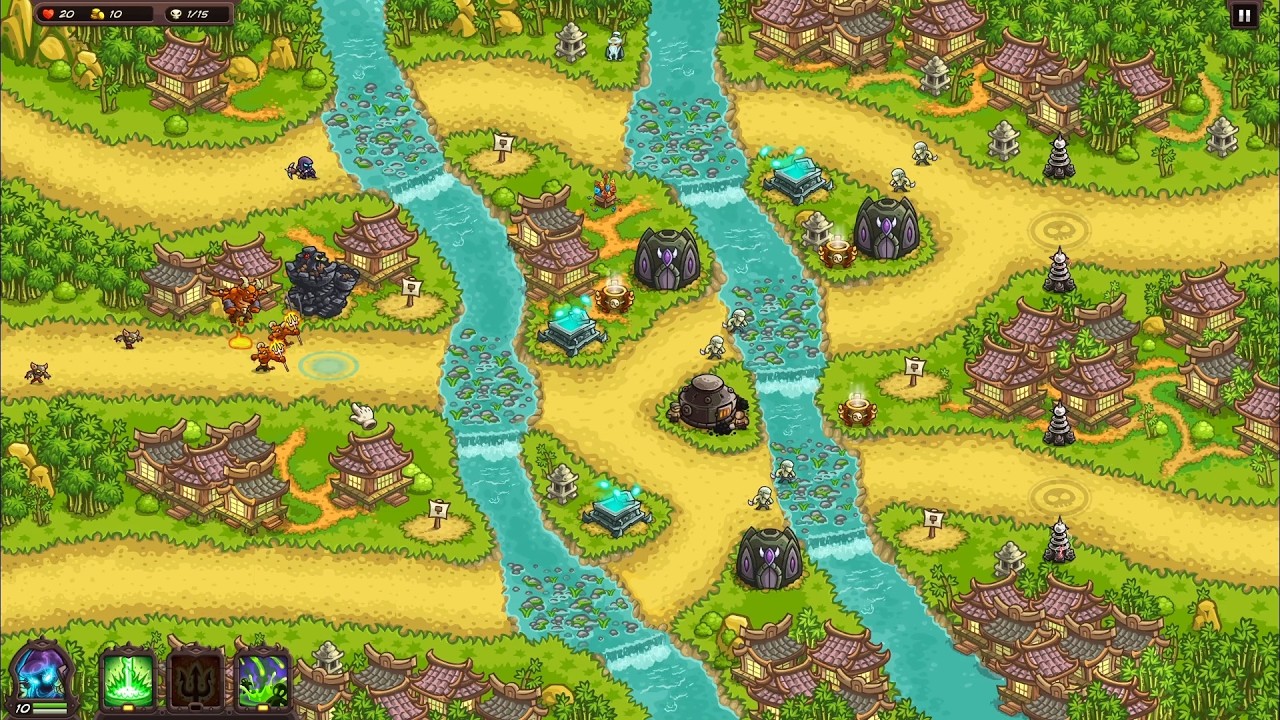 [Kingdom Rush Vengeance] 킹덤러쉬 벤전스 기본영웅, 타워로 강줄기들의 도시 불가능 난이도