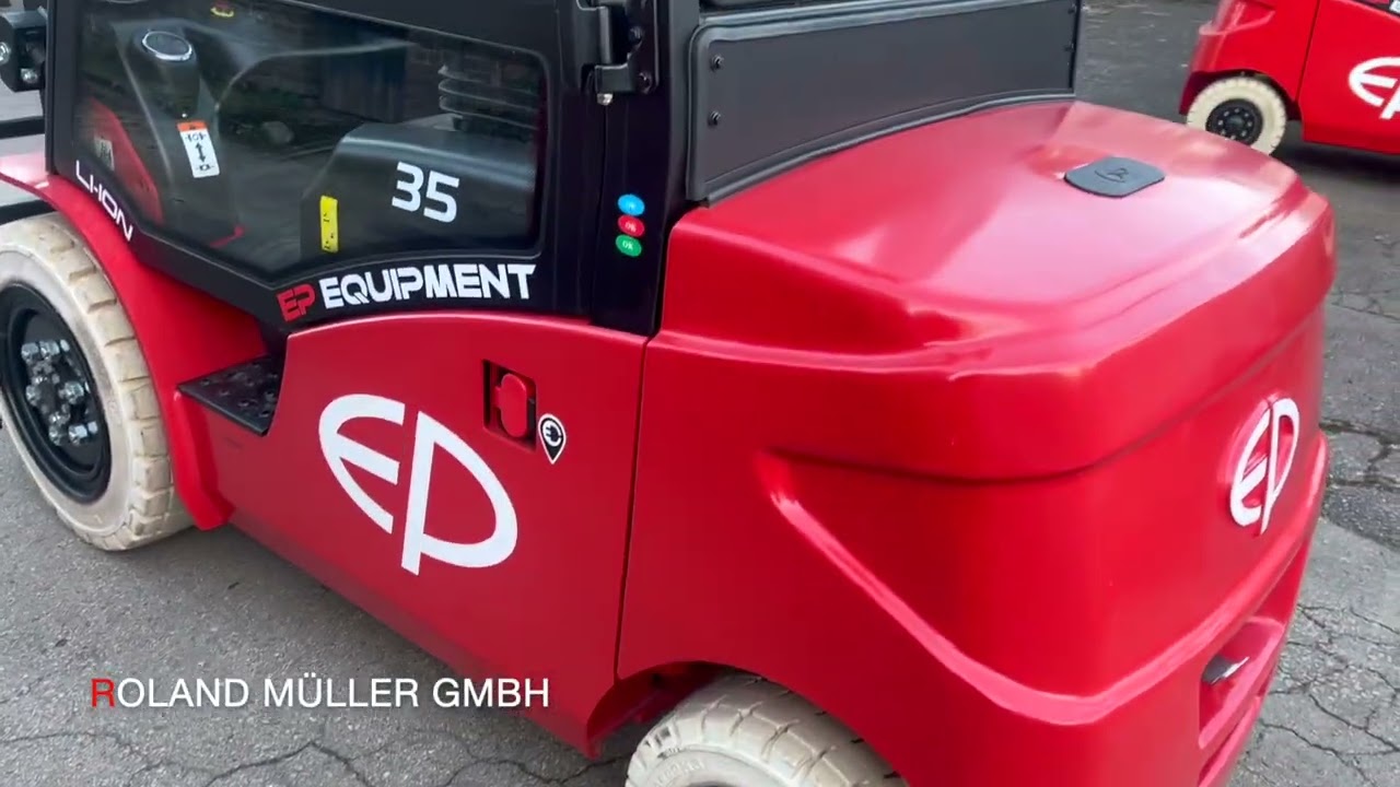 EP EFL 353 Elektrostapler Vollkabine Triplexmast 4.800 mm Seitenschieber Zinkenverstellgerät