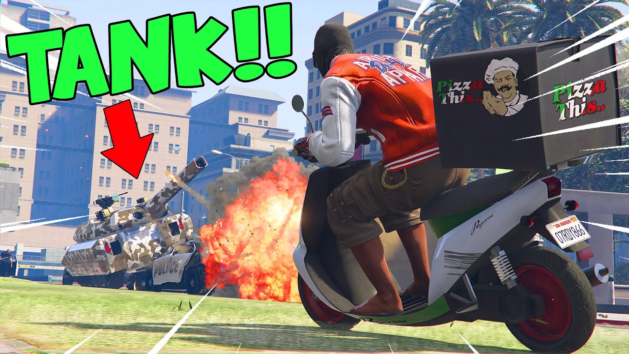 PIZZA BIKE🍕"NOOB" Trolls Dumb Lobby Griefers! in GTA Online (Epic Action!!)