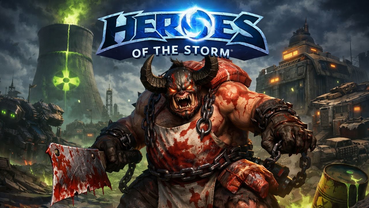 Heroes of the Storm [EU] - Butcher. Трио на Ядерном Полигоне |RANKED|