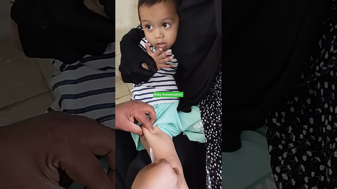 15 months baby vaccination moment crying #injection #vaccinator #babycare #babyimmunization