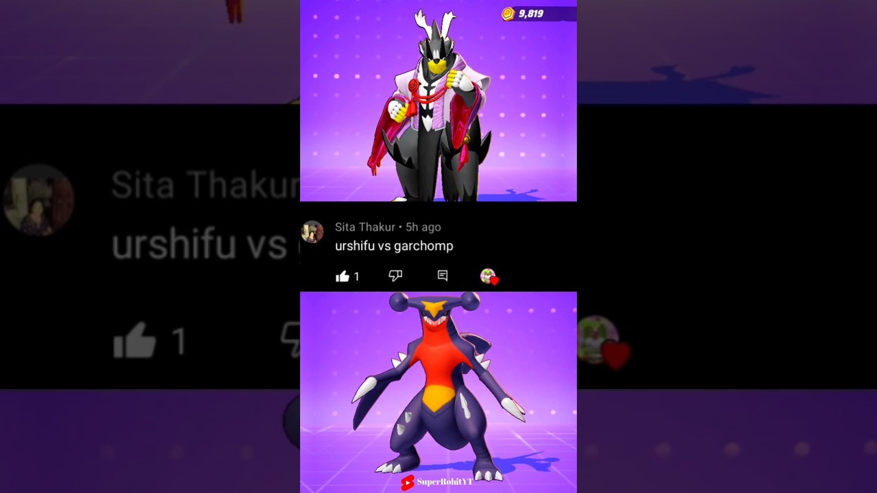 Pokemon Unite Urshifu vs Garchomp #pokemonunite  #pokemon #shots