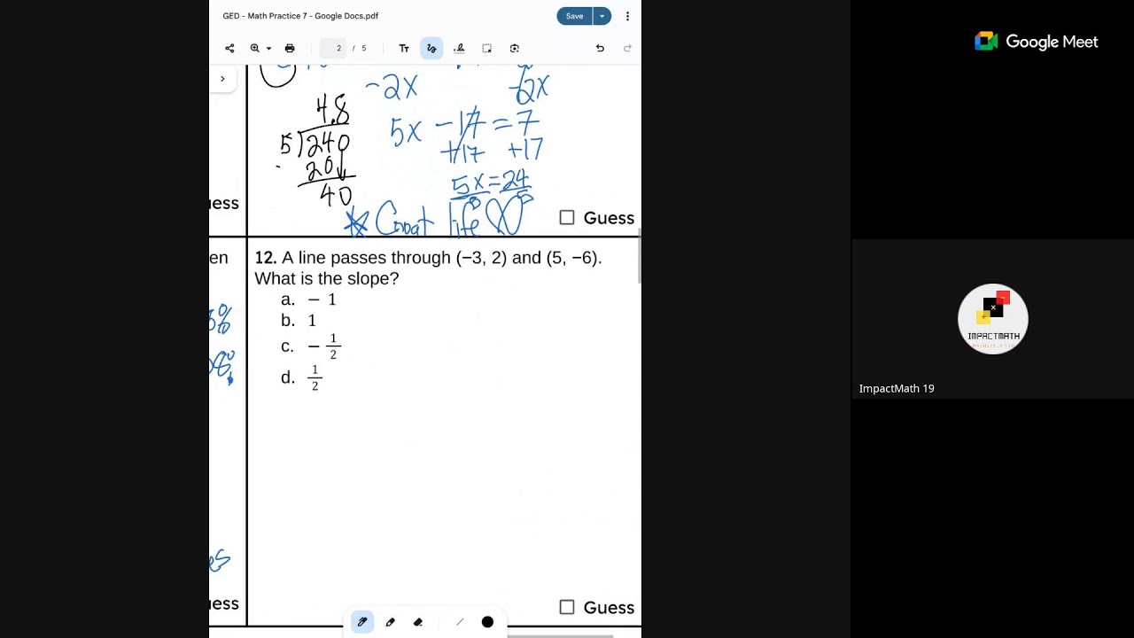 GED MATH PRACTICE 7