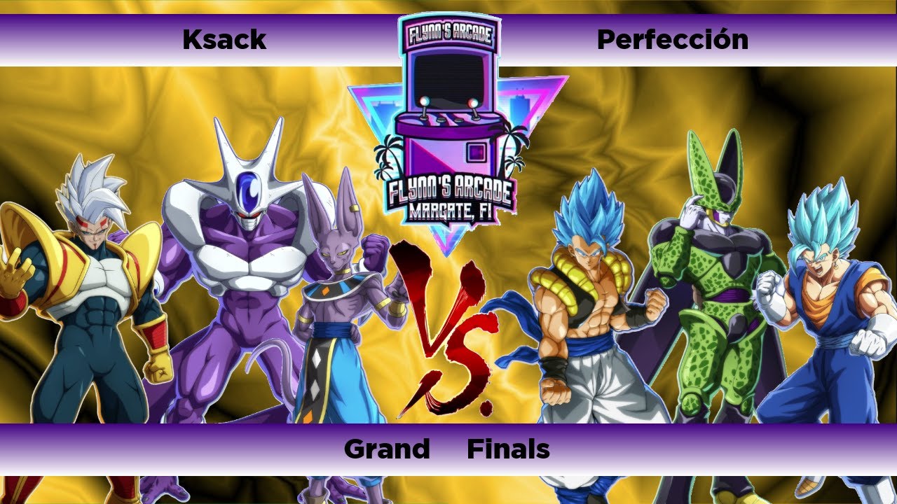 Flynn's 052 Grand Finals - Ksack (Cooler Beerus Super Baby 2) Vs Perfección (Gogeta Cell Vegito)DBFZ